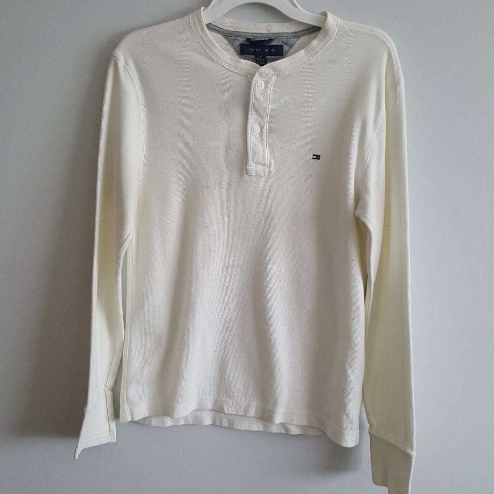 Tommy Hilfiger cream  men Thermal Henley shirt